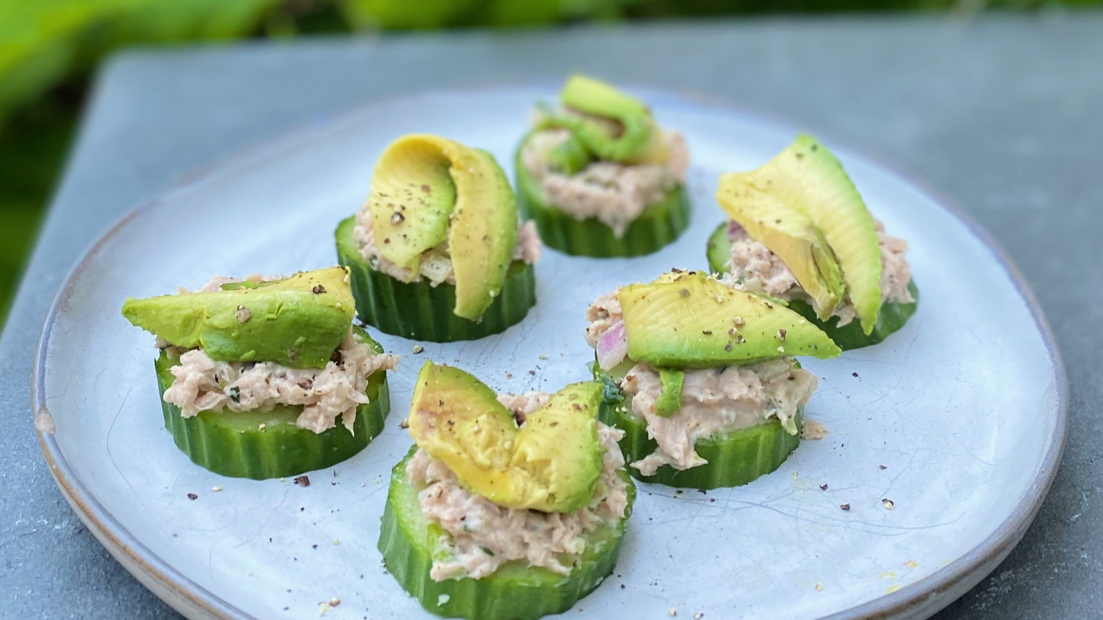 Image of Albacore Tuna Cucumber Bites